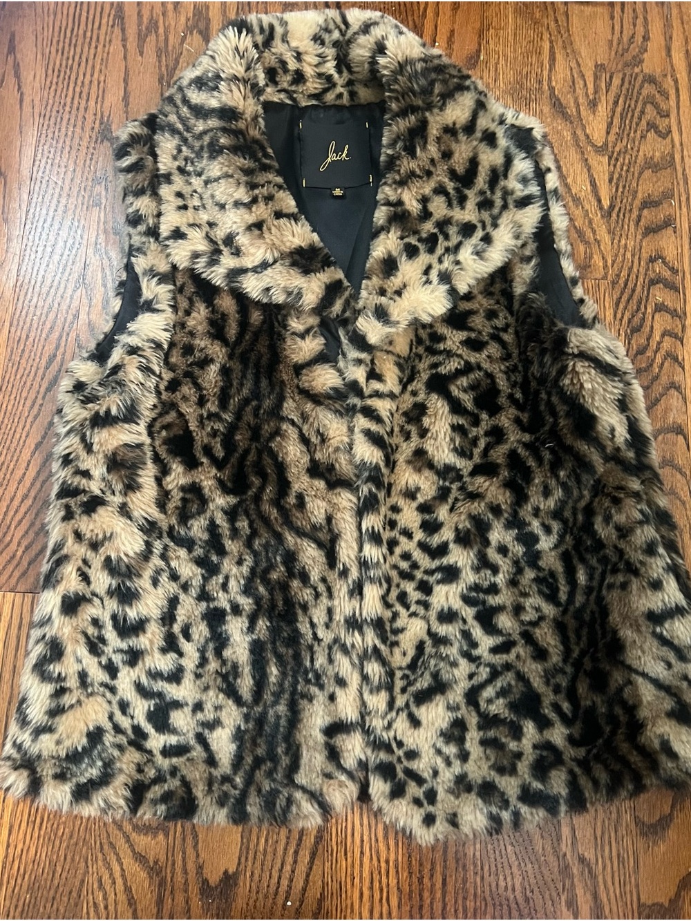 Faux Fur Leopard Print Vest - Jack
